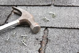 Roof repair in Pearland, Texas.