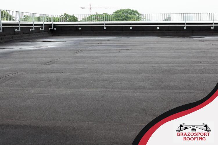asphalt commercial roofing in Angleton, Texas.